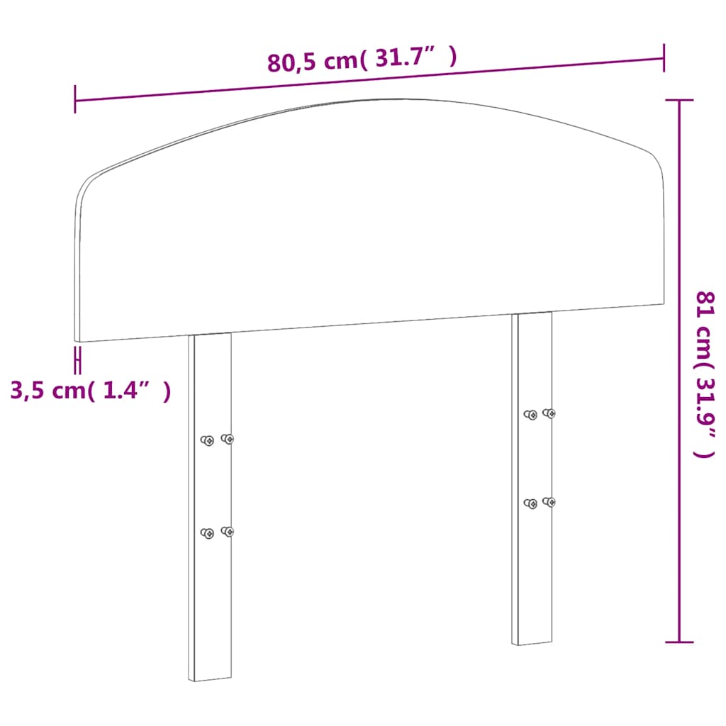 tömör fenyőfa fejtámla 75 cm