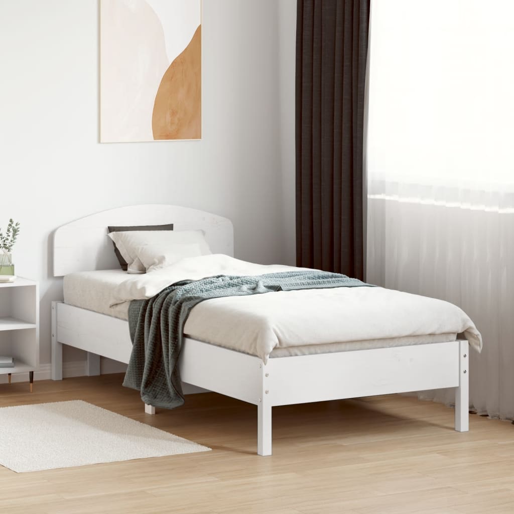 fehér tömör fenyőfa fejtámla 75 cm