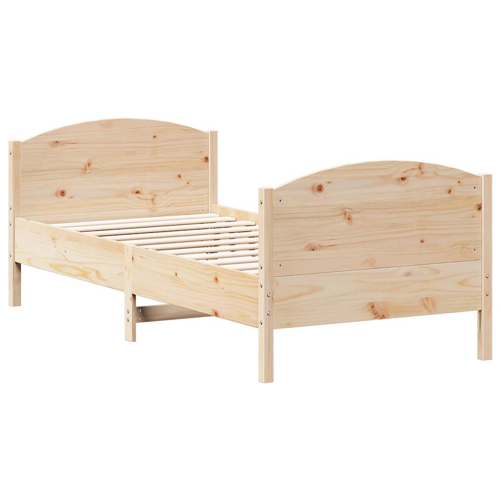 tömör fenyőfa ágy matrac nélkül 100 x 200 cm