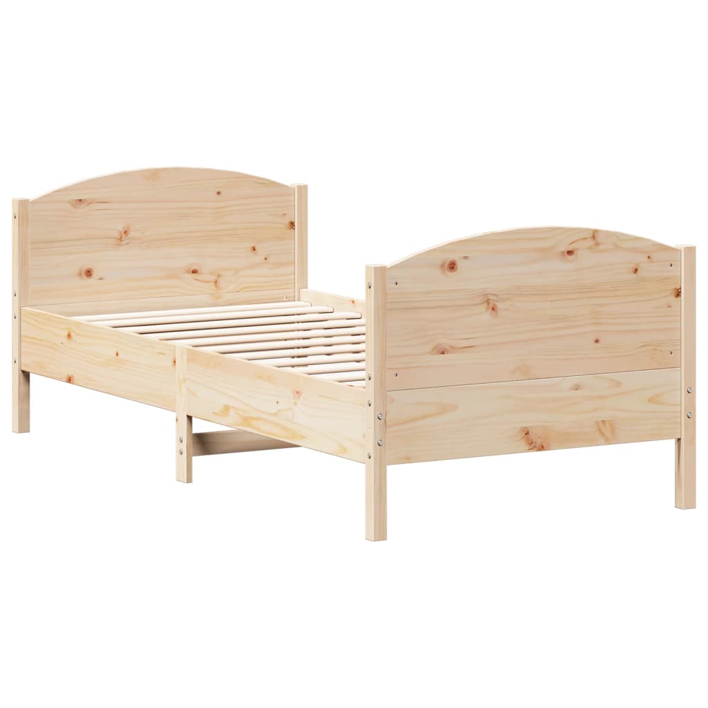 tömör fenyőfa ágy matrac nélkül 100 x 200 cm