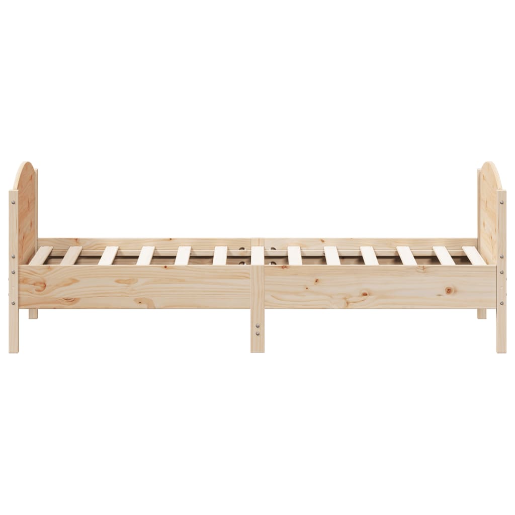 tömör fenyőfa ágy matrac nélkül 75 x 190 cm