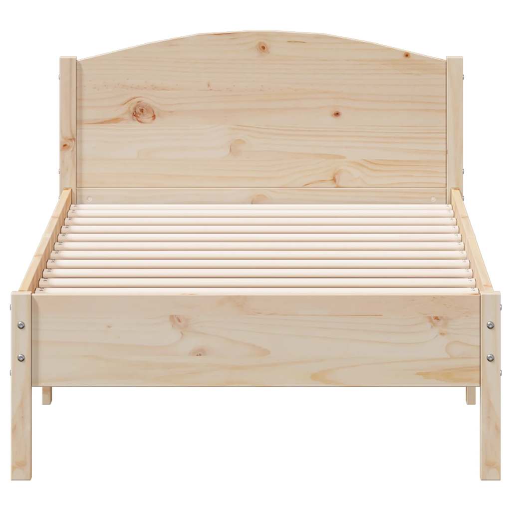 tömör fenyőfa ágy matrac nélkül 75 x 190 cm