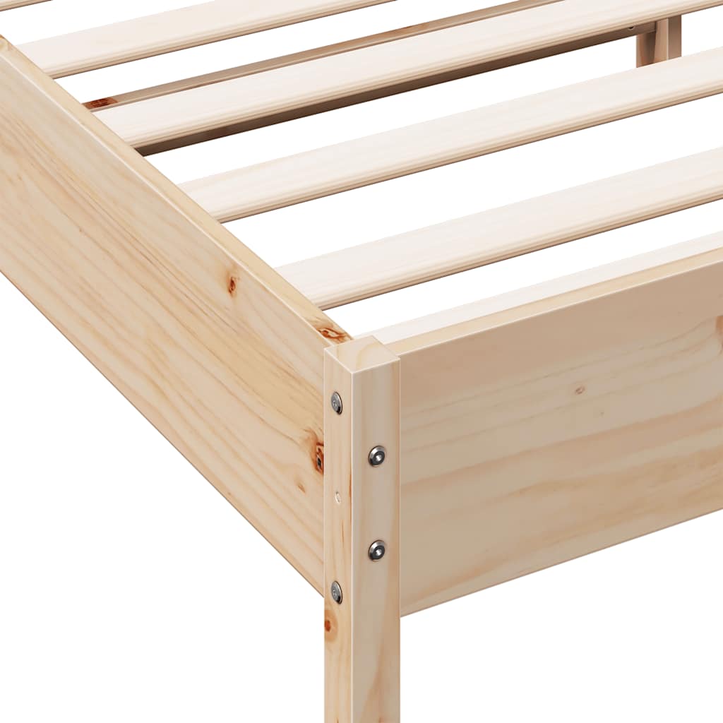 tömör fenyőfa ágykeret ágy matrac nélkül 120 x 200 cm