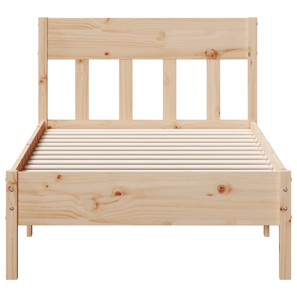 tömör fenyőfa ágy matrac nélkül 75 x 190 cm