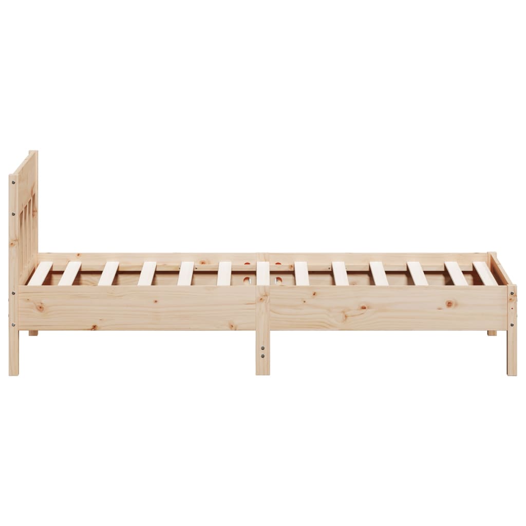 tömör fenyőfa ágy matrac nélkül 75 x 190 cm