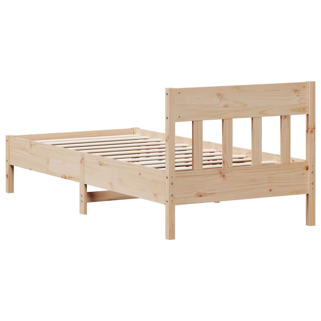 tömör fenyőfa ágy matrac nélkül 75 x 190 cm
