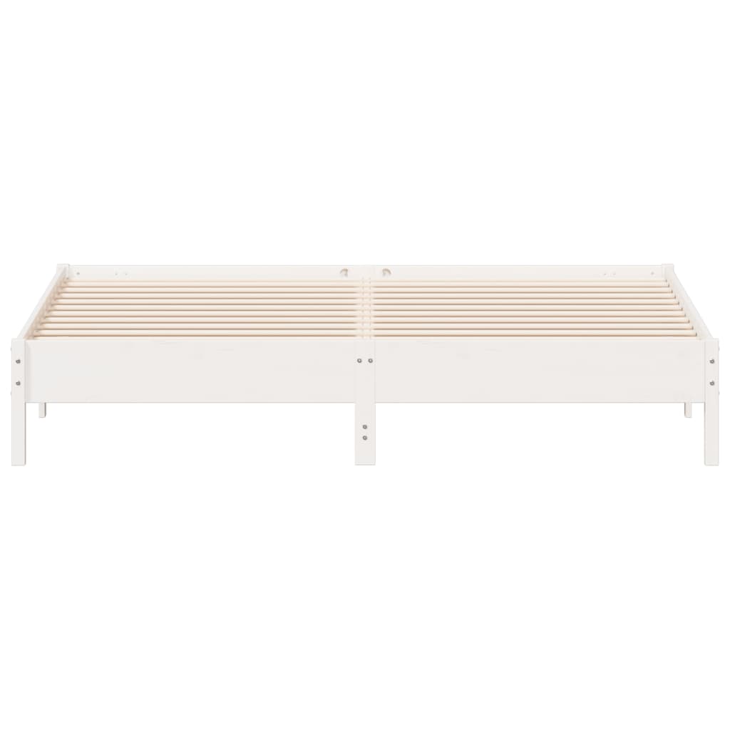 fehér tömör fenyőfa ágy matrac nélkül 200 x 200 cm