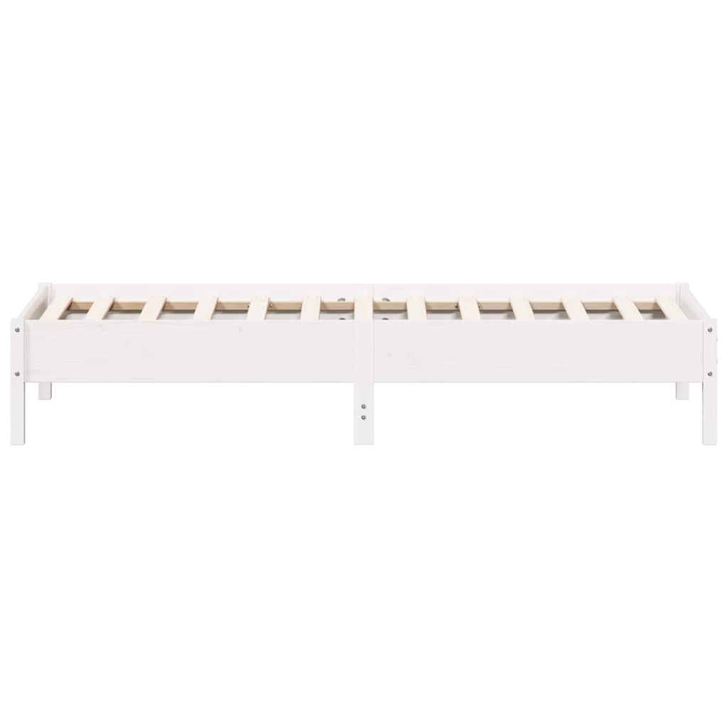 fehér tömör fenyőfa ágy matrac nélkül 100 x 200 cm