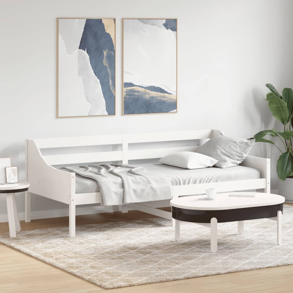 fehér tömör fenyőfa kanapéágy matrac nélkül 80 x 200 cm