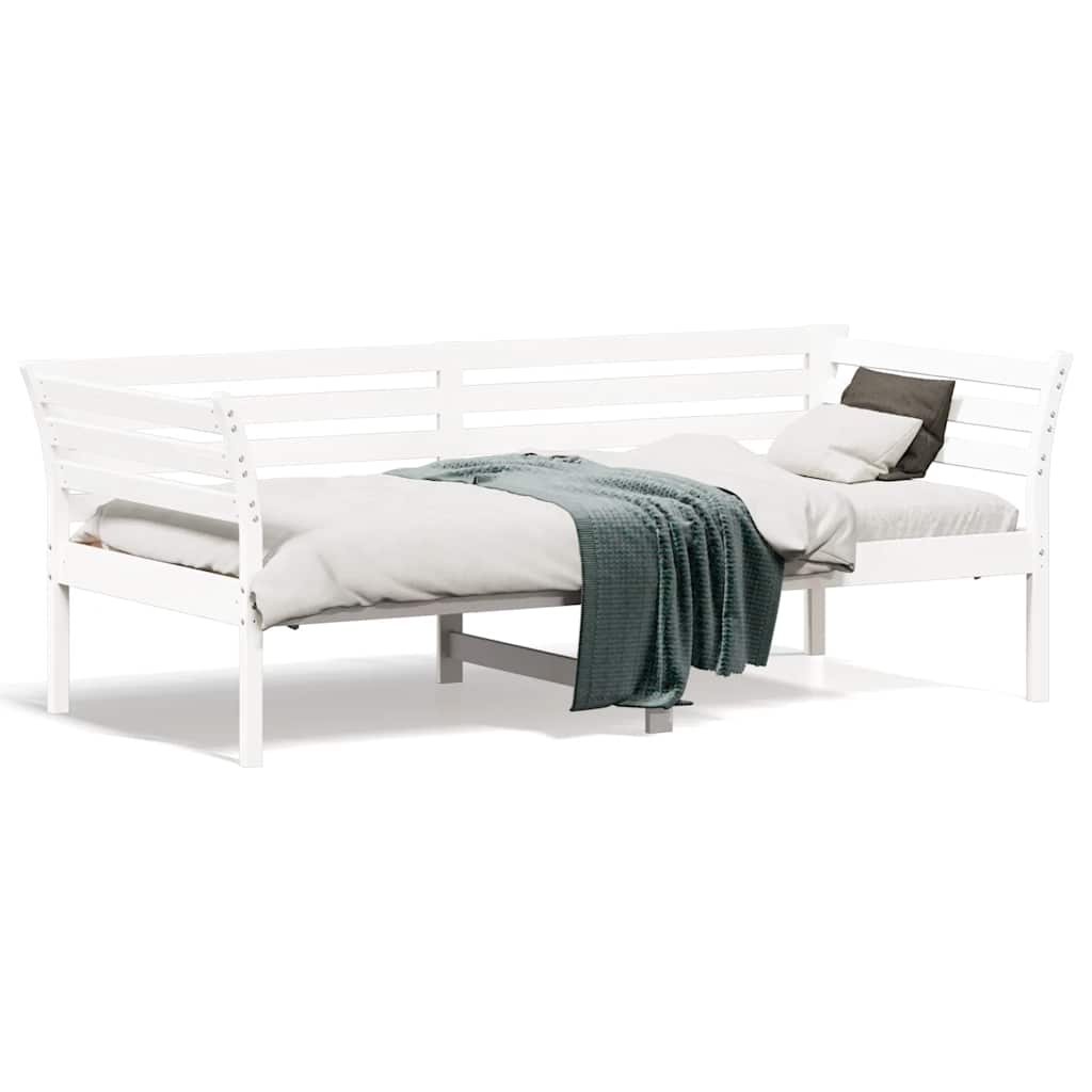 kanapéágy ágy matrac fehér 75x190 cm tömör fa fenyőfa