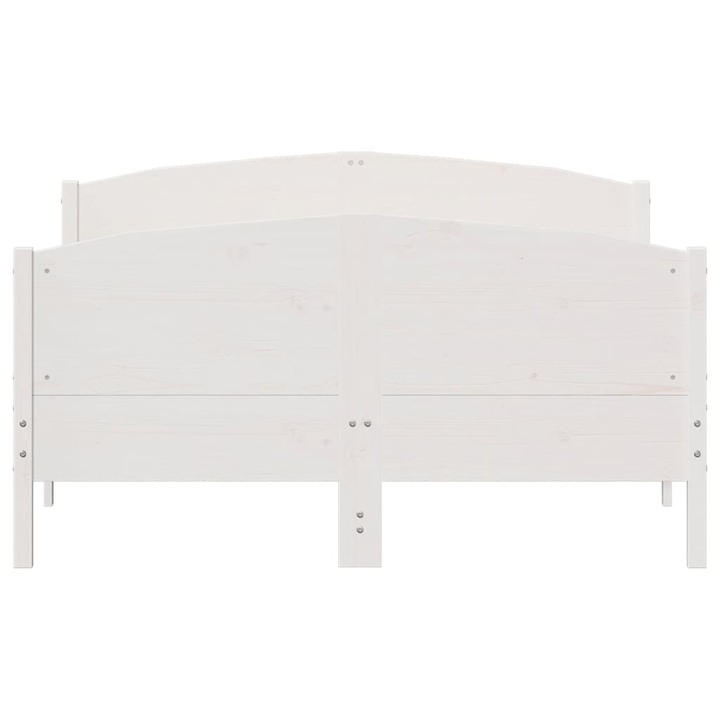 fehér tömör fenyőfa ágy matrac nélkül 120 x 200 cm