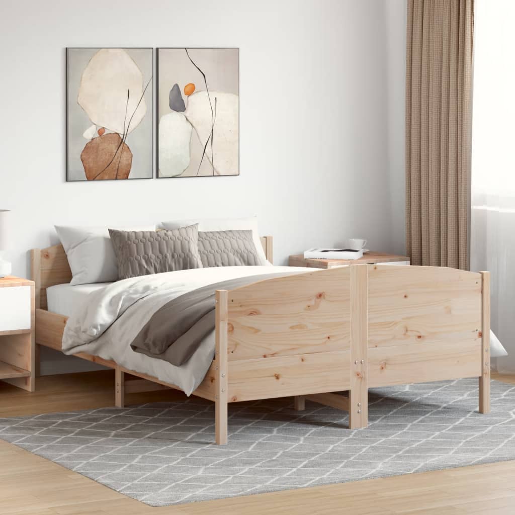 tömör fenyőfa ágy matrac nélkül 140 x 190 cm