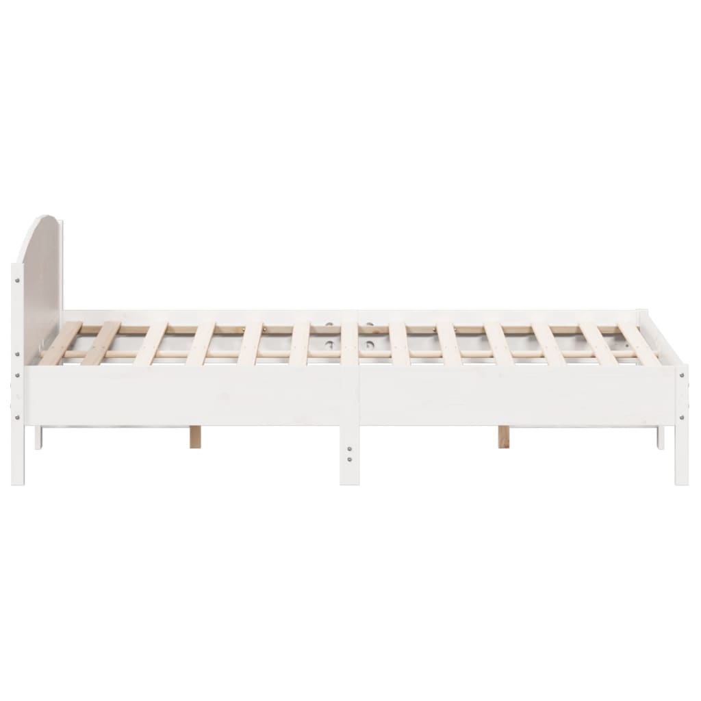 fehér tömör fenyőfa ágy matrac nélkül 200 x 200 cm