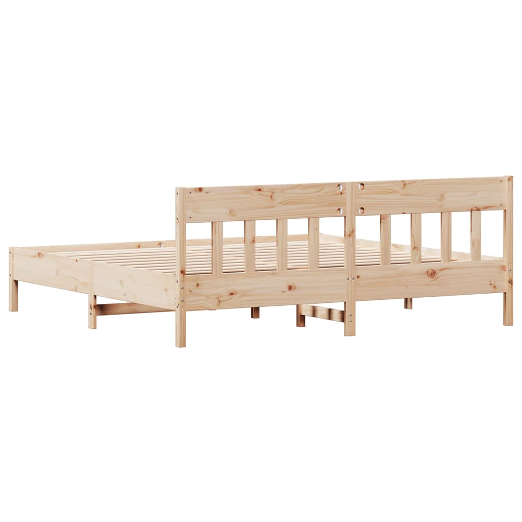 tömör fenyőfa ágy matrac nélkül 200 x 200 cm