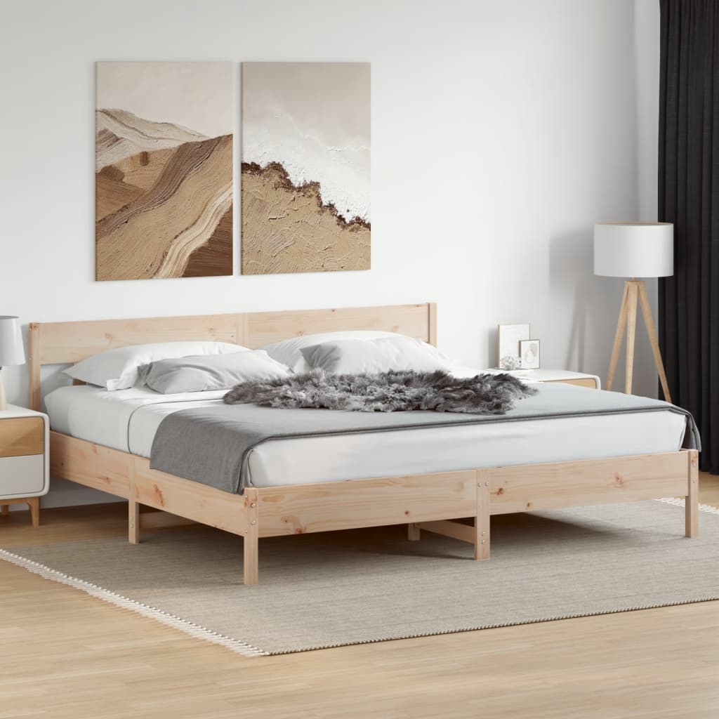 tömör fenyőfa ágy matrac nélkül 200 x 200 cm