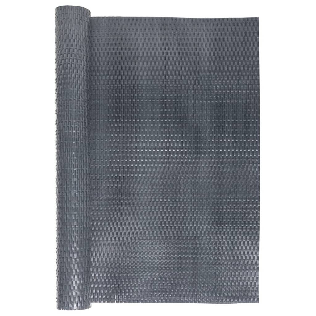 antracitszürke polyrattan erkélyparaván 300 x 80 cm
