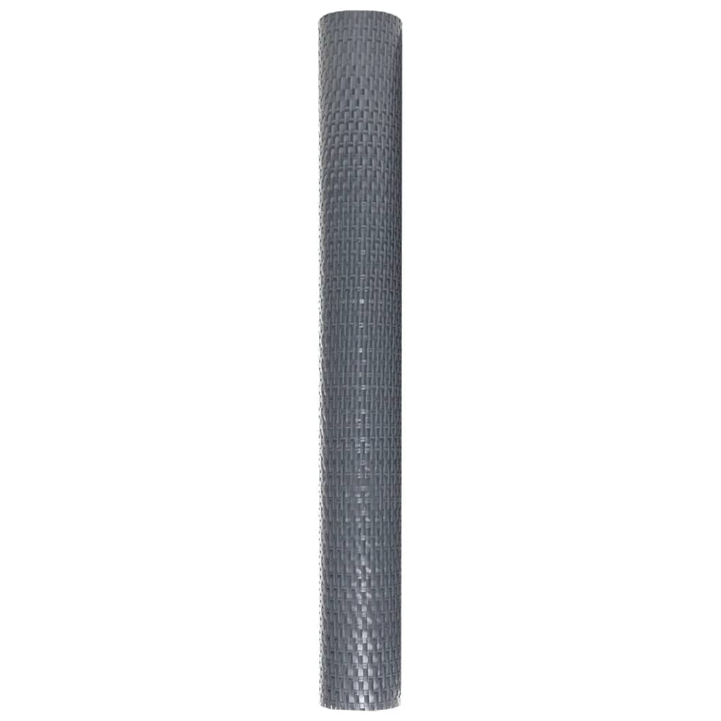 antracitszürke polyrattan erkélyparaván 300 x 80 cm