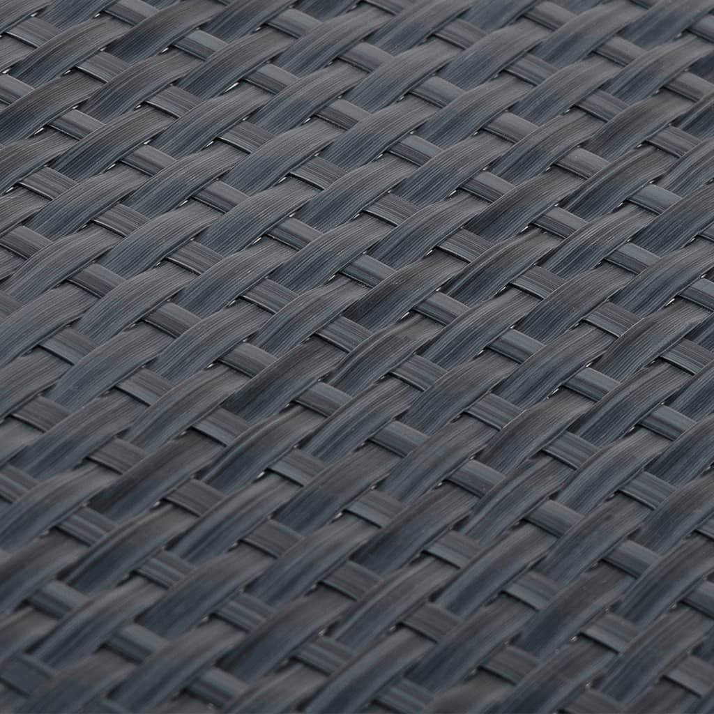 antracitszürke polyrattan erkélyparaván 300 x 80 cm