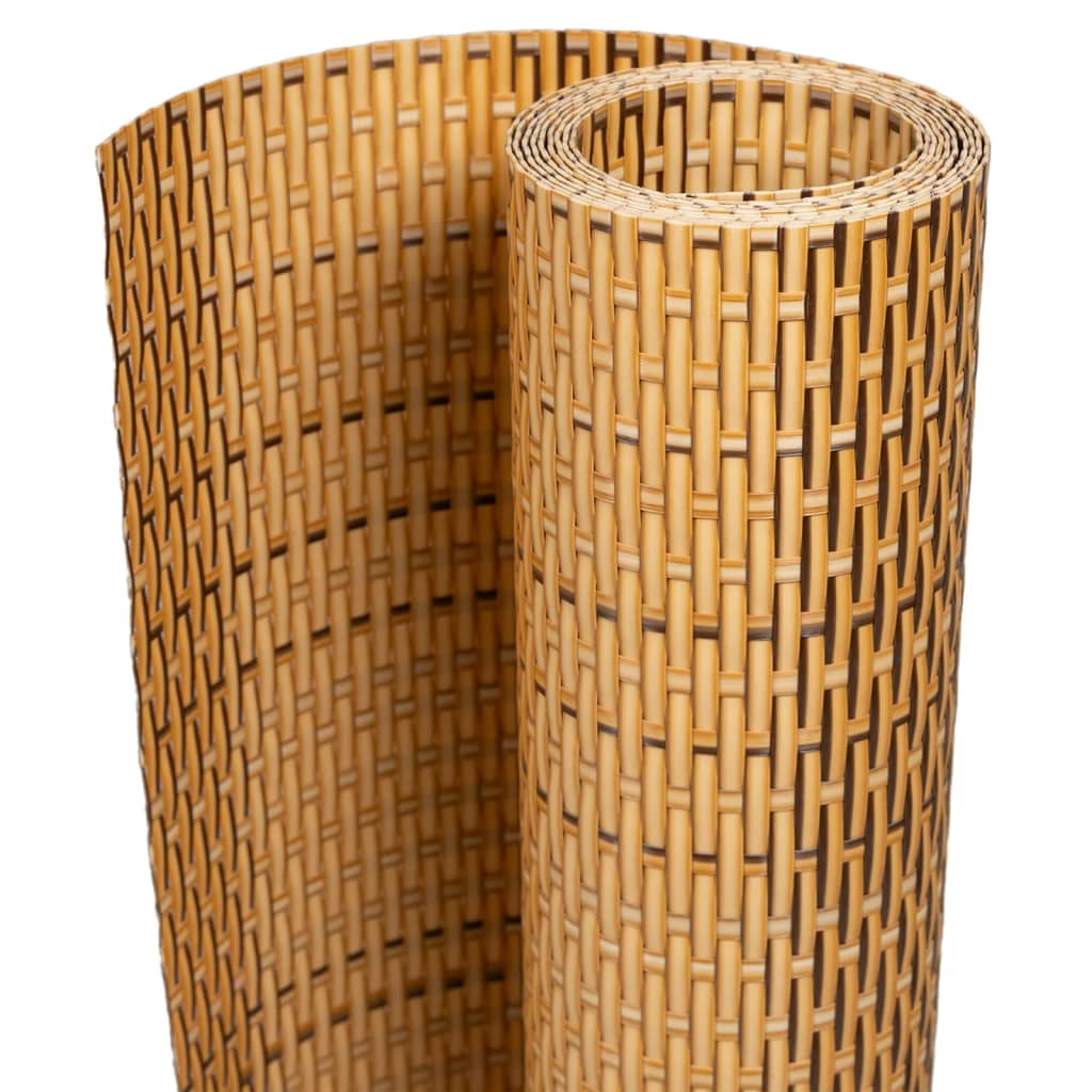 világosbarna polyrattan erkélyparaván 300 x 80 cm