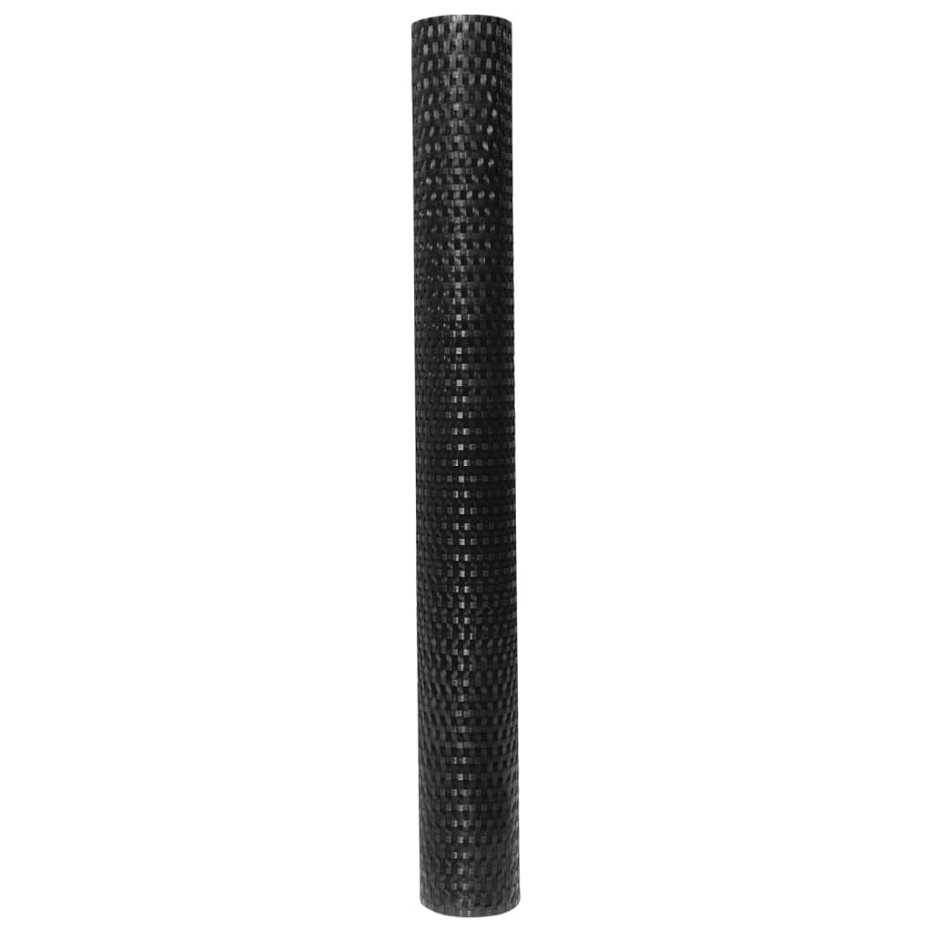 fekete polyrattan erkélyparaván 400x100 cm