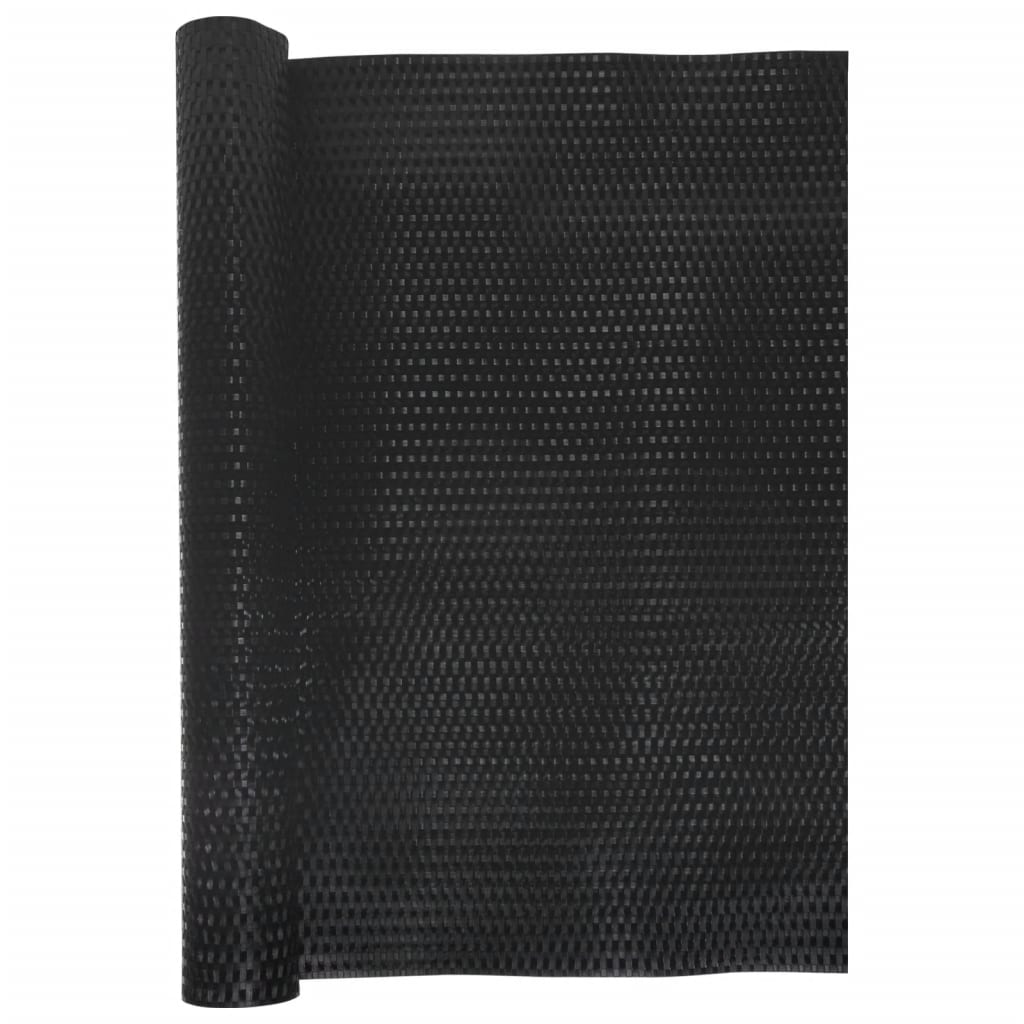 fekete polyrattan erkélyparaván 500x90 cm