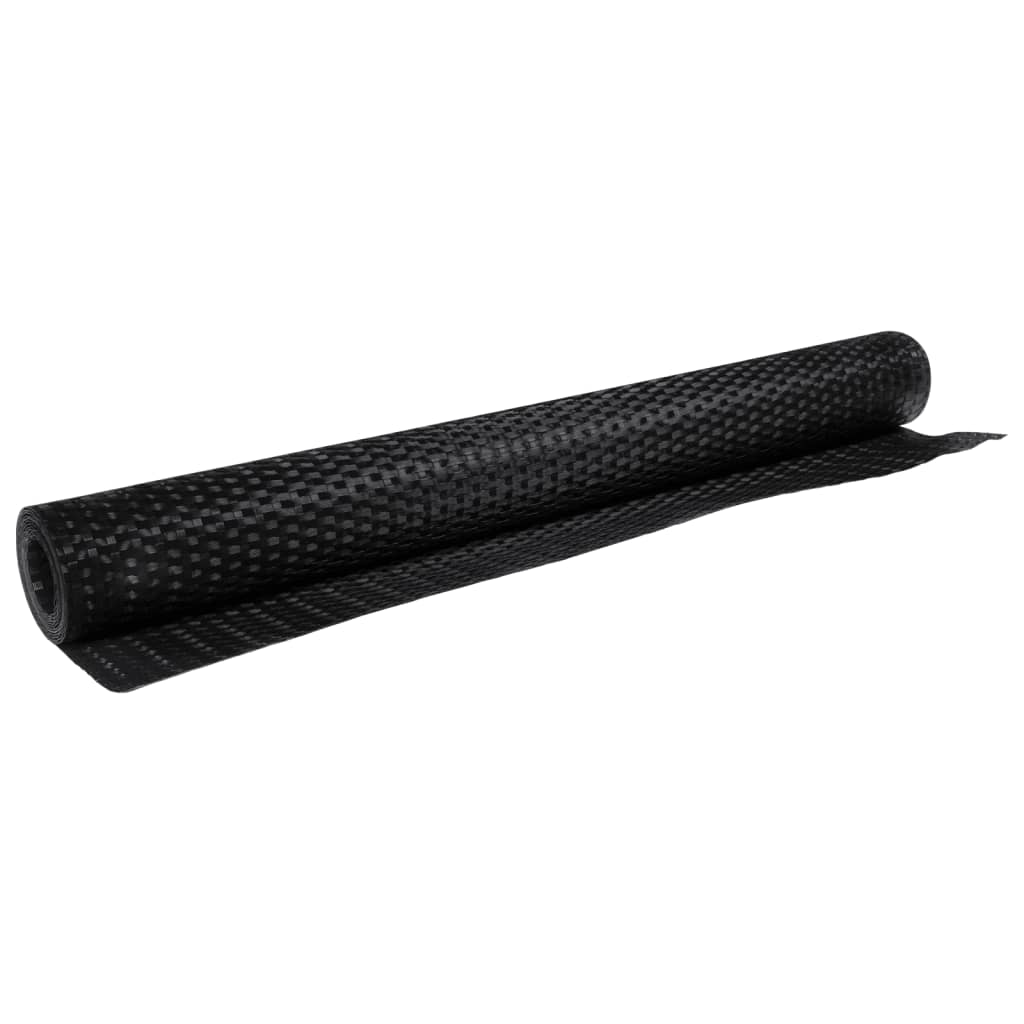 fekete polyrattan erkélyparaván 500x90 cm