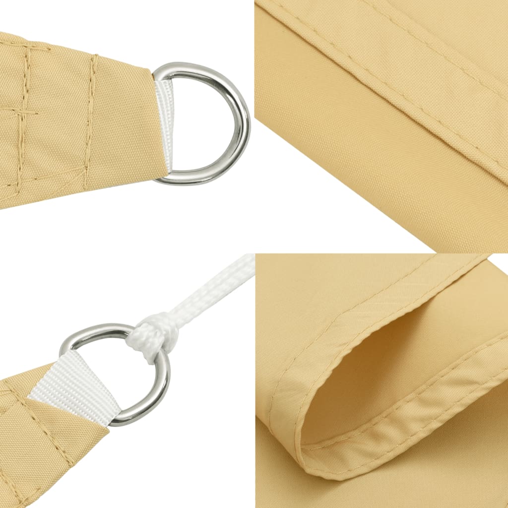 homokszínű 100% oxford szövet napvitorla 7x5x5 m