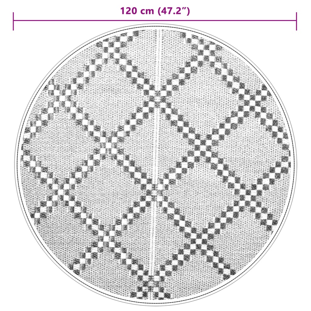 kültéri szőnyeg ARAKIL barna Ø120 cm PP