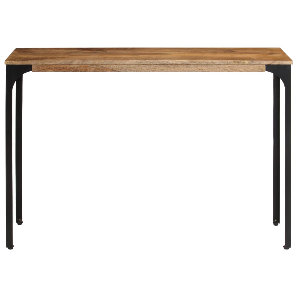 barna tömör mangófa és vas konzolasztal 110 x 35 x 76 cm