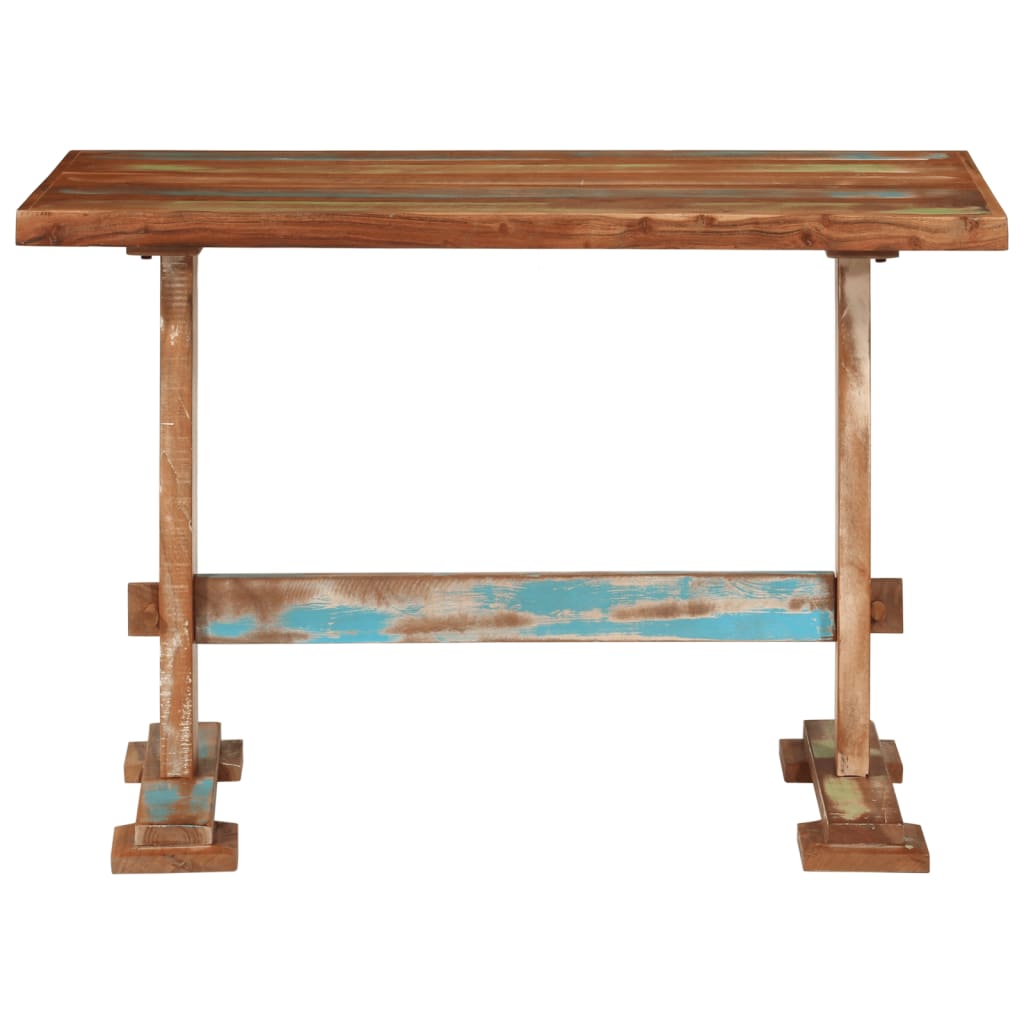 tömör újrahasznosított fa étkezőasztal 110x55x78 cm