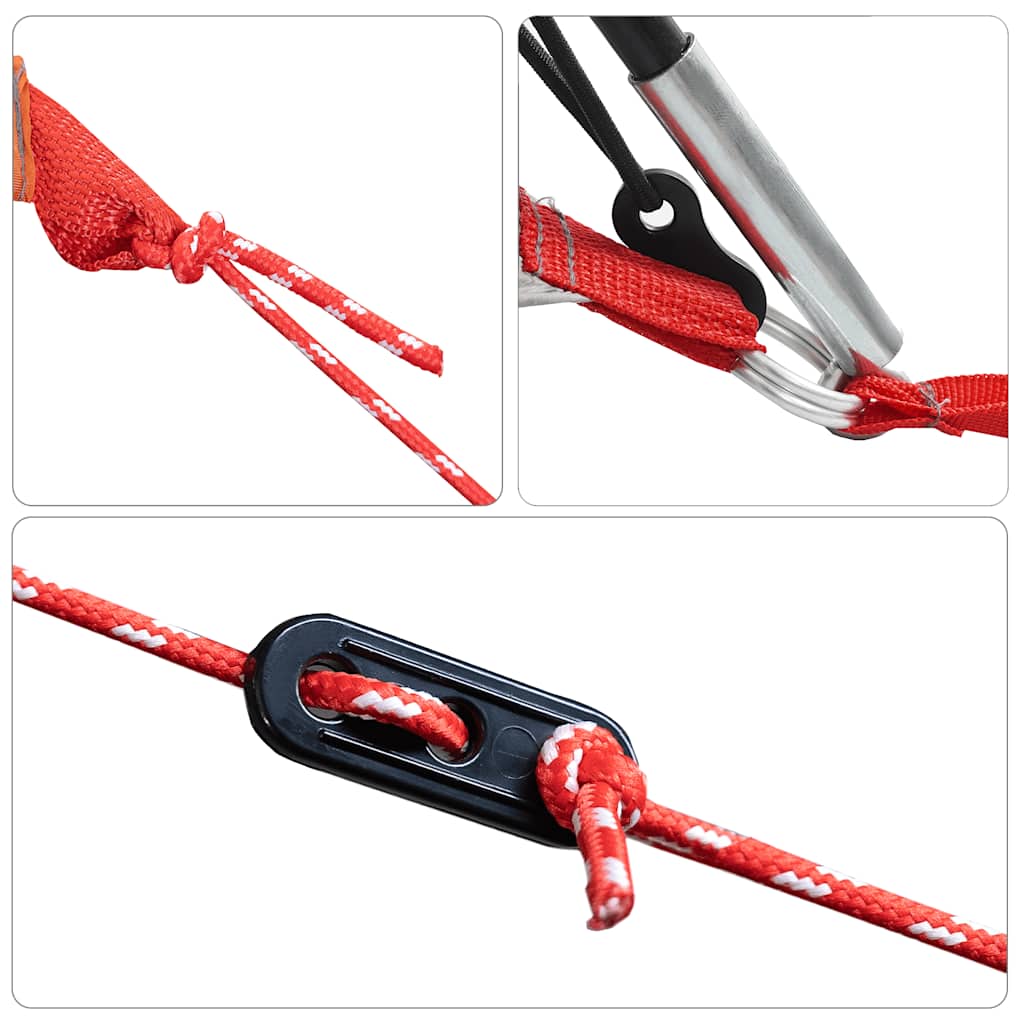 8 személyes szürke és narancssárga vízálló kempingsátor