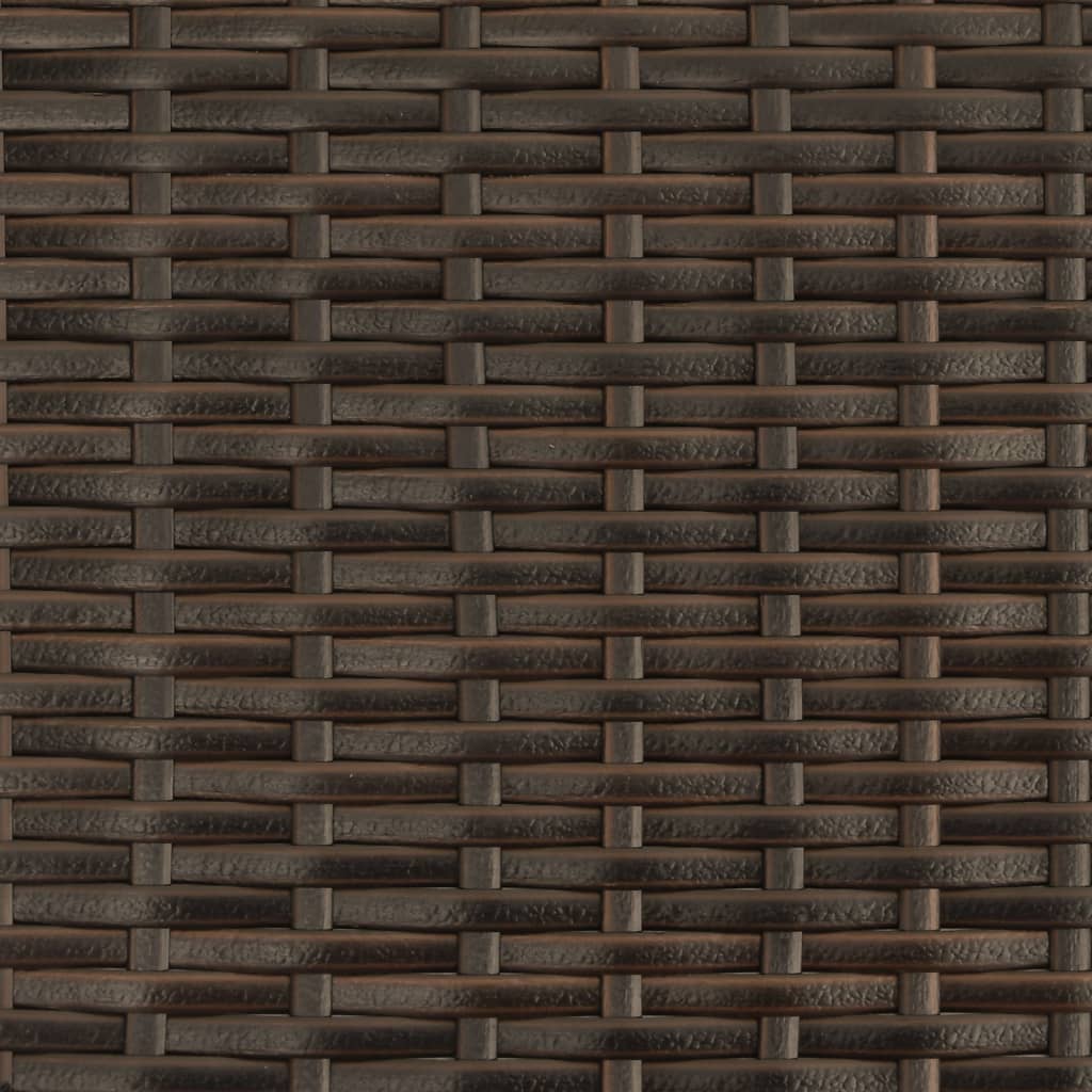 2 db barna polyrattan napozóágy asztallal