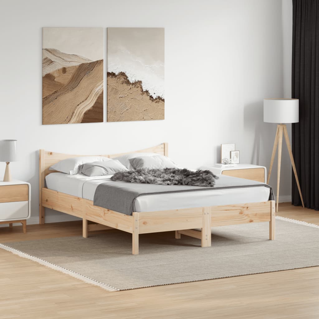 tömör fenyőfa ágy matrac nélkül 120 x 190 cm