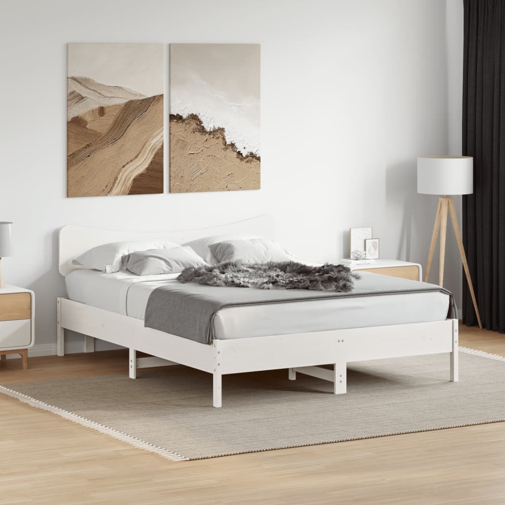 fehér tömör fenyőfa fejtámla 150 cm