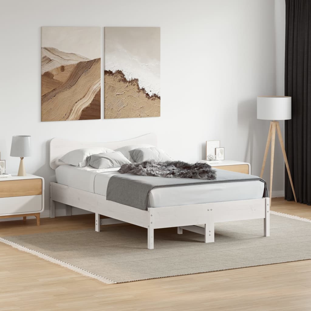 fehér tömör fenyőfa fejtámla 120 cm