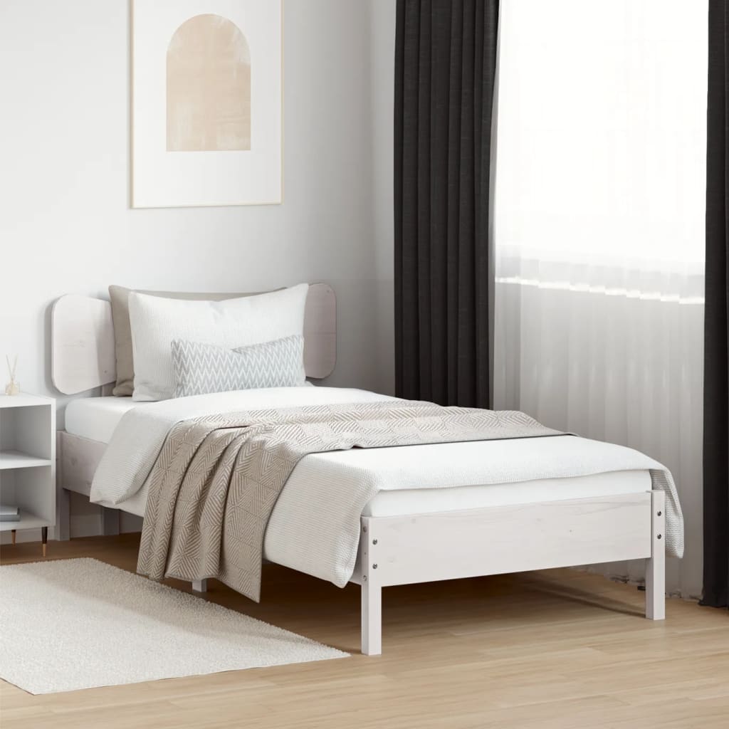fehér tömör fenyőfa fejtámla 90 cm