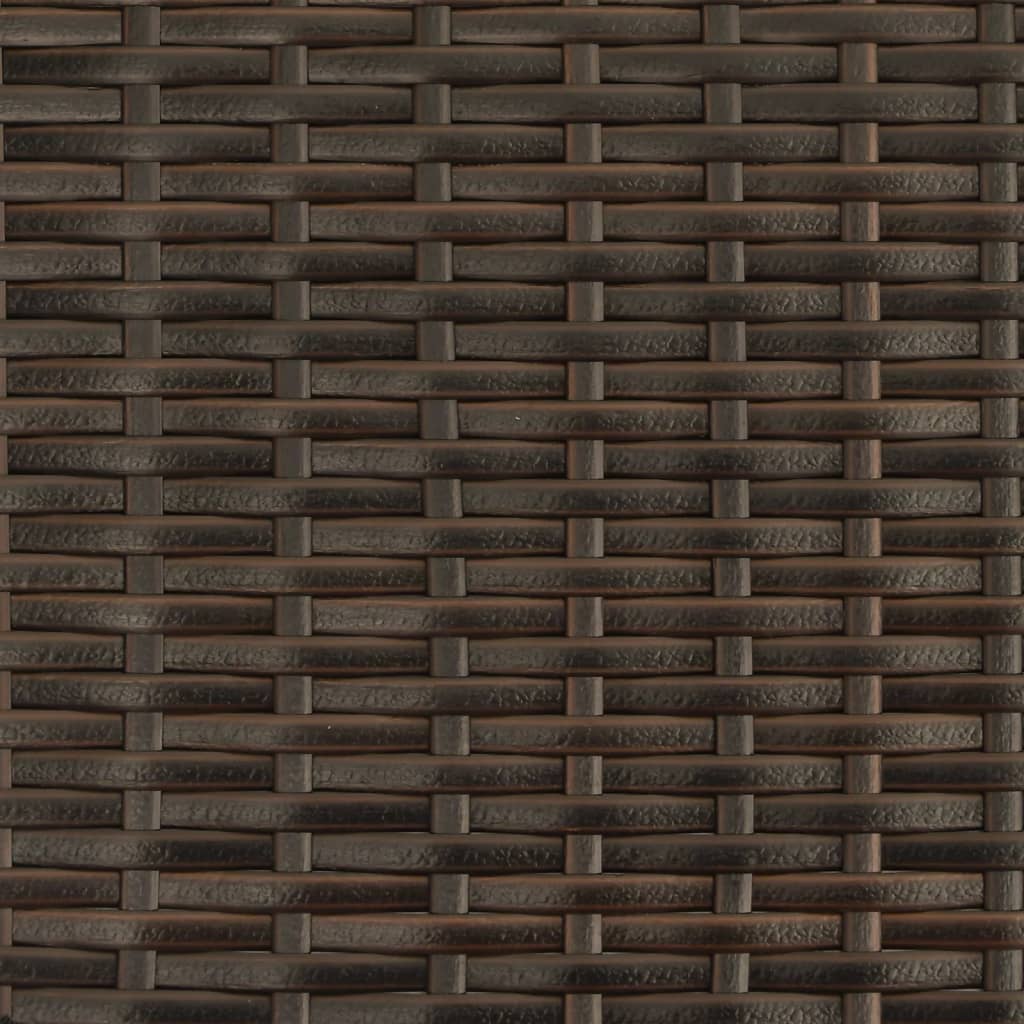 barna polyrattan napozóágy párnával
