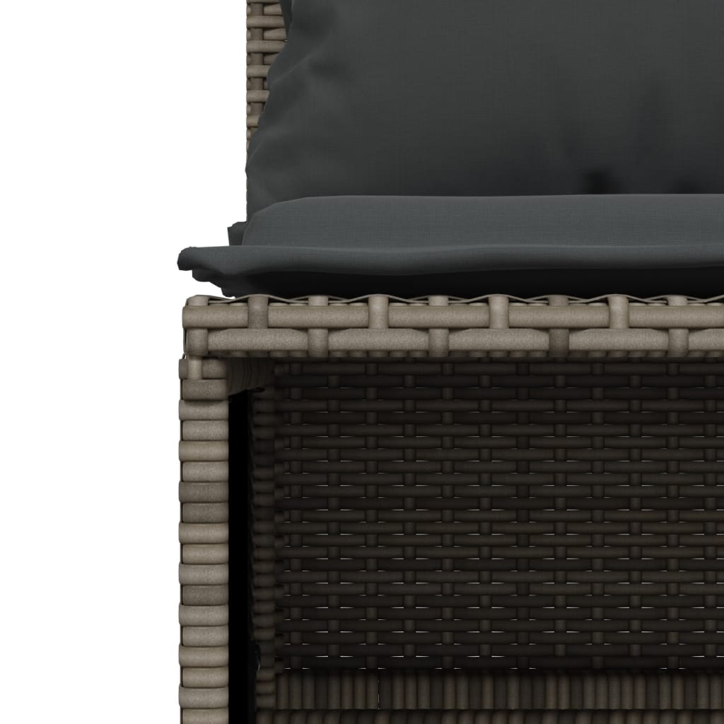 4 részes szürke polyrattan kerti ülőgarnitúra párnákkal