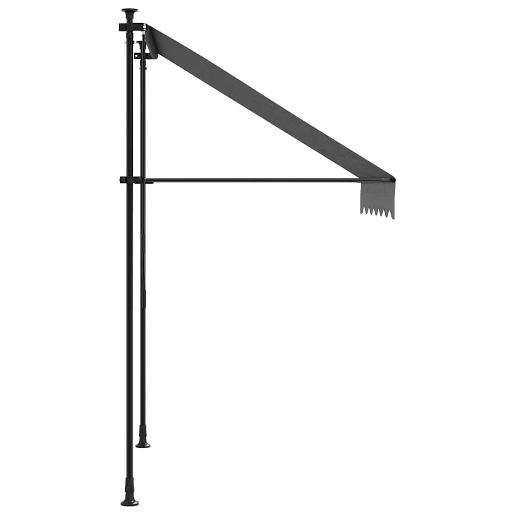 antracit szövet és acél feltekerhető napellenző 150 x 150 cm