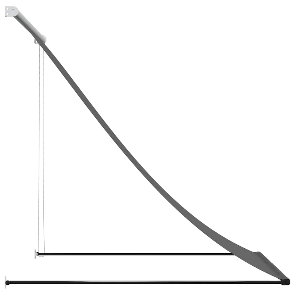 antracit szövet és acél feltekerhető napellenző 100 x 150 cm