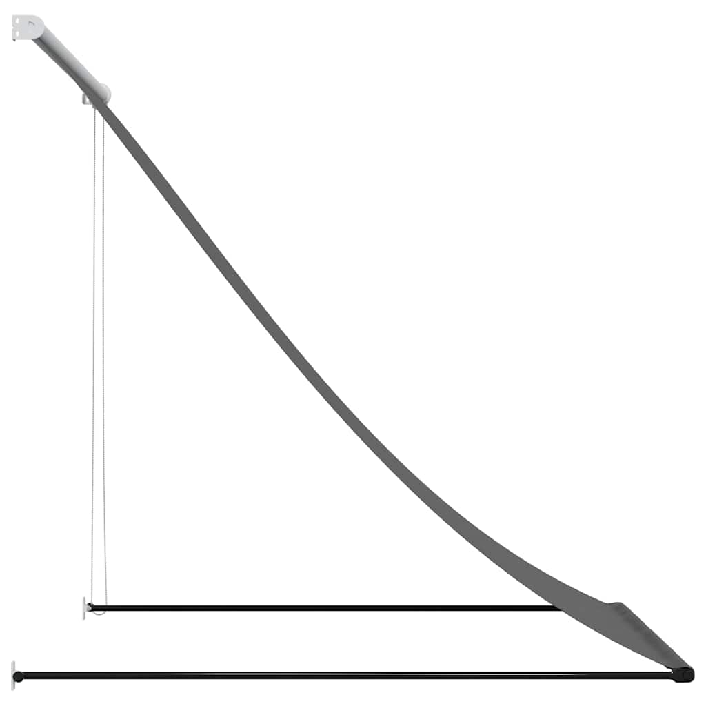 antracit szövet és acél feltekerhető napellenző 150 x 150 cm