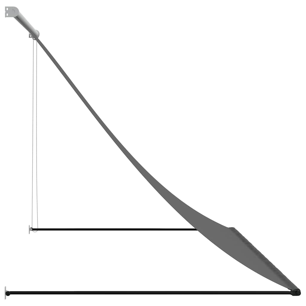 antracit szövet és acél feltekerhető napellenző 200 x 150 cm