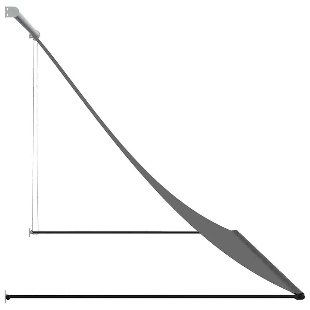 antracit szövet és acél feltekerhető napellenző 250 x 150 cm