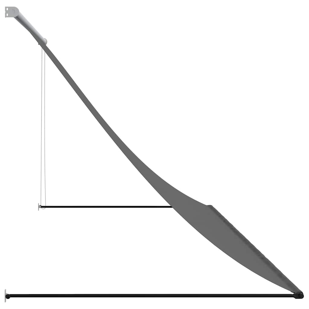 antracit szövet és acél feltekerhető napellenző 300 x 150 cm