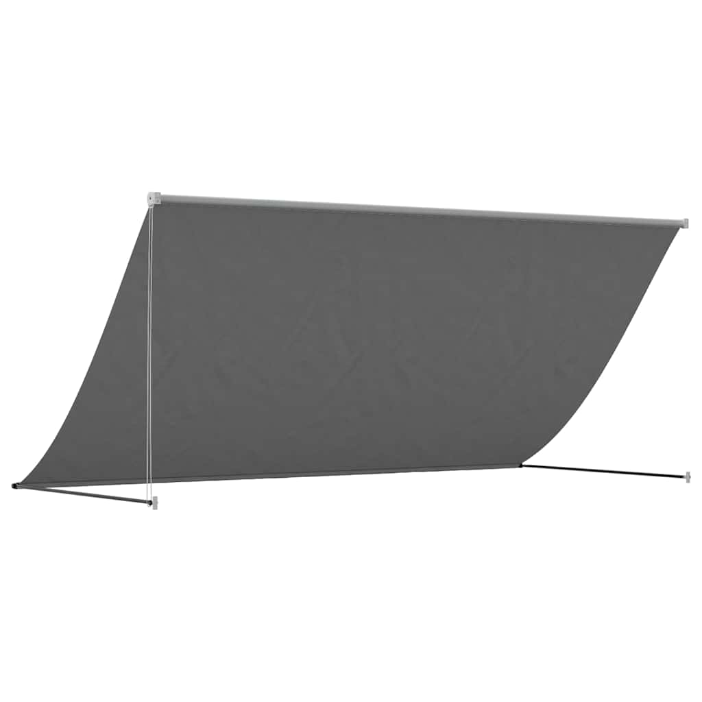 antracit szövet és acél feltekerhető napellenző 300 x 150 cm