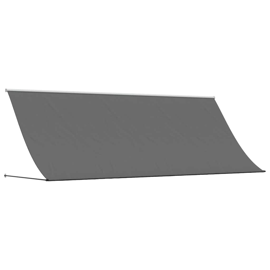 antracit szövet és acél feltekerhető napellenző 400 x 150 cm