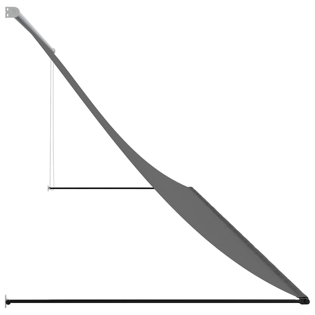 antracit szövet és acél feltekerhető napellenző 400 x 150 cm