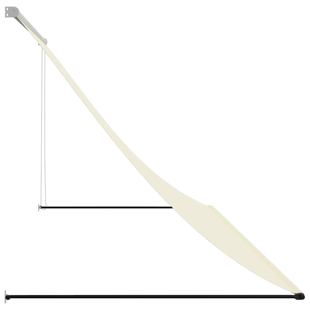 krémszínű szövet és acél feltekerhető napellenző 300 x 150 cm