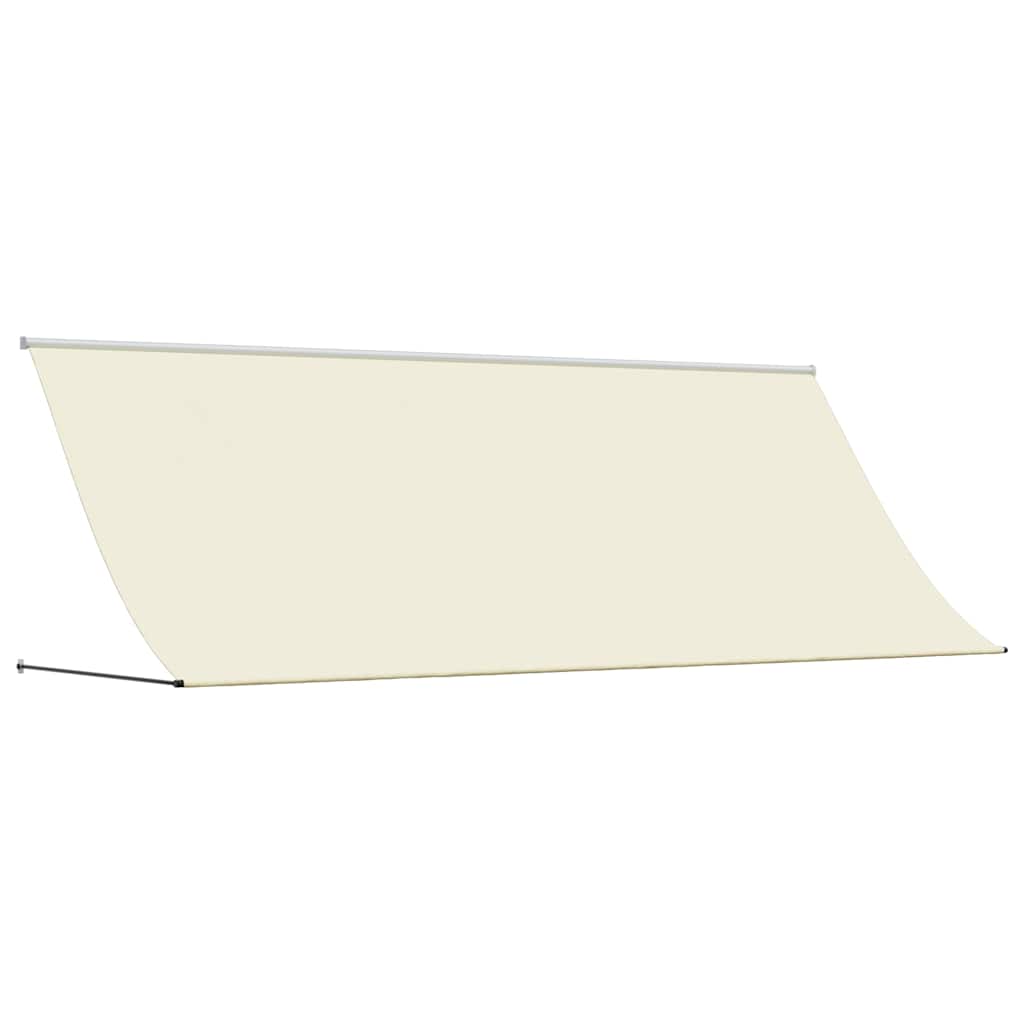 krémszínű szövet és acél feltekerhető napellenző 350 x 150 cm