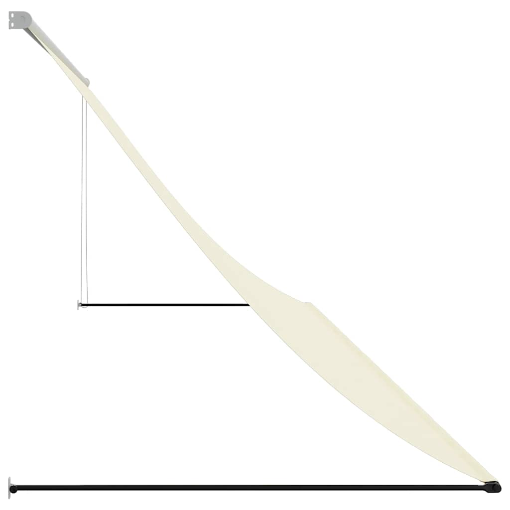 krémszínű szövet és acél feltekerhető napellenző 350 x 150 cm